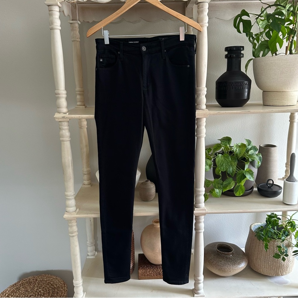 AG Farrah Skinny in Super Black (28)